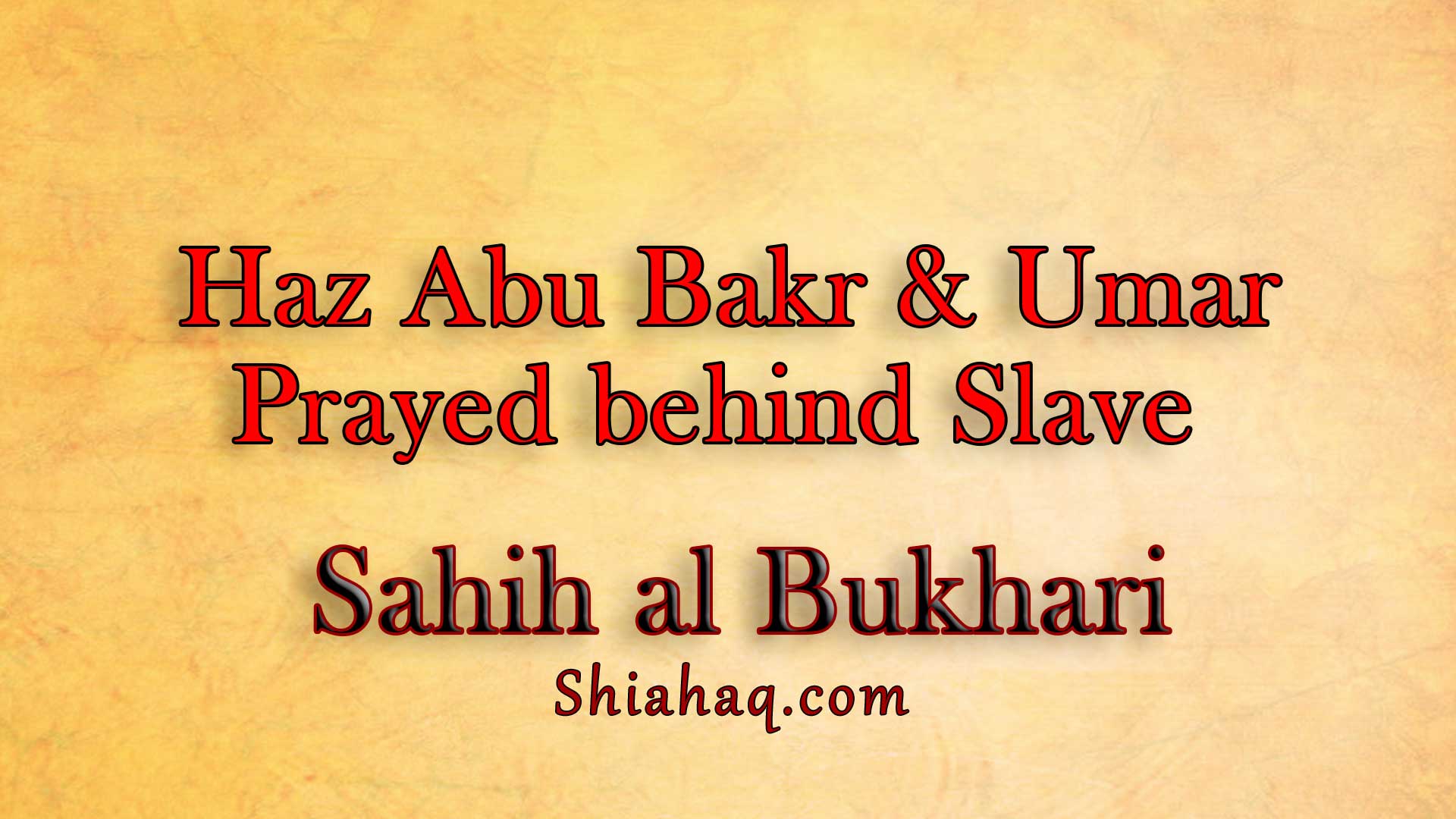 Haz Abu Bakr And Umar Used To Pray Behind Slave Sahih Al Bukhari