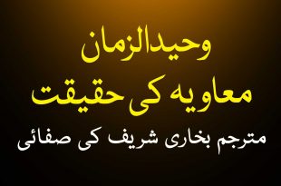 اہلیحدیث علامہ وحید الزمان اور معاویہ کی گستاخی - محمد داؤدراز کی صفائی