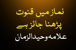 نماز مں قنوت پڑھنا جائز ہے- اہلیحدیث کتب سے سکین پیجز