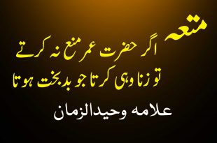 حضرت عمر متعہ حرام نہ کرتے تو کوئی زنا نہ کرتا - اہلیحدیث کتب سے سکین پیجز