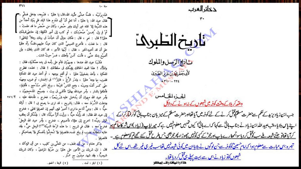 قاتلان امام حسین کا مذہب - اہلیسنت کتب سے