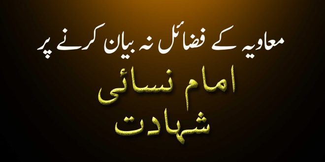 معاویہ کے فضائل نہ بیان کرنے پرامام نسائی شہادت - اہلیسنت کتب سے سکین پیجز