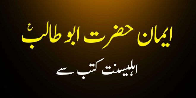 ایمان حضرت ابوطالب - اہلیسنت کتب سے سکین پیجز