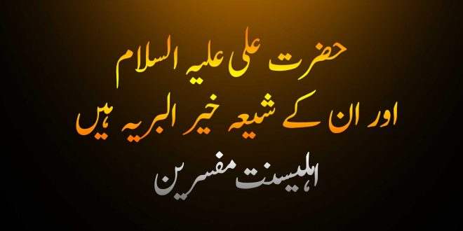 حضرت علی علیہ السلام اور ان کے شیعہ خیر البریہ ہیں - اہلیسنت کتب سے سکین پیجز