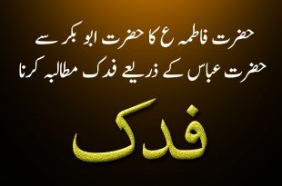 حضرت فاطمہ ع کا حضرت ابو بکر سے حضرت عباس کے ذریعے فدک کا مطالبہ کرنا - اہلیسنت کتب سے سکین پیجز