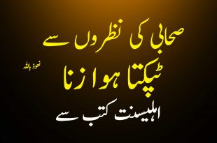 صحابی رض کی نظروں سے ٹپکتا ہوا زنا - نعوذ باللہ - اہلیسنت کتب سے سکین پیجز