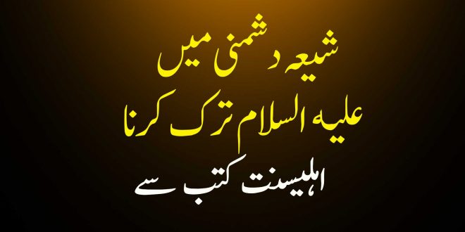 شیعہ دشمنی میں اہلیبیت کے ساتھ عليه السلام کو ترک کرنا - اہلیسنت کتب سے