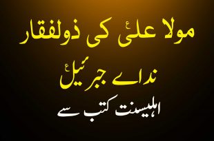 مولا علی ع کی ذولفقاراور نداے جبرئیل ع - اہلیسنت کتب سے سکین پیجز