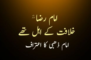 امام رضا ع خلافت کے اہل تھے - امام ذھبی کا اعتراف