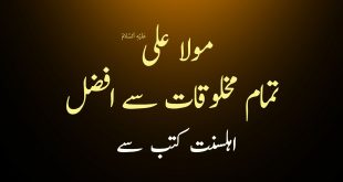 مولا علی ع تمام مخلوقات سے افضل - مصنف ابن ابی شیبة