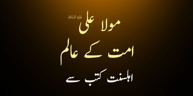 مولا علی ع امت کے سب سے بڑے عالم - اہلسنت کتب سے سکین پیجز