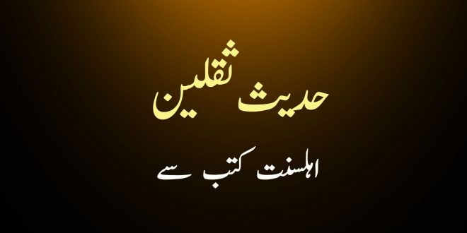 حدیث ثقلین - صحیح مسلم سے