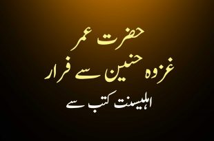 خلیفہ دوم حضرت عمر کا غزوہ حنین سے فرار - اہلسنت کتب سے سکین پیجز