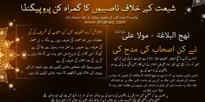 مولا علی ع نے نھج البلاغۃ میں کن اصحاب رسول کی مدح کی - رد شبہات و ناصبیت