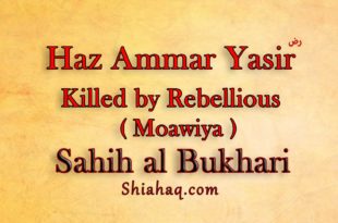 Haz Ammar bin Yasir will be killed by Rebellious group of Moawiya - sahih al bukhari