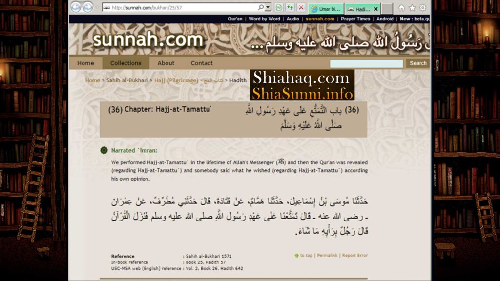 Haz Umar bin Khatab changed Sunnah - Sahih al Bukhari