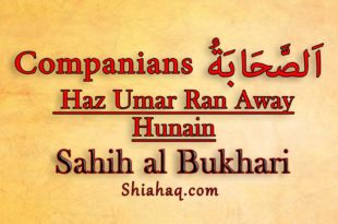 Haz Umar bin khatab ran away from battle of Hunain - Sahih al Bukhari