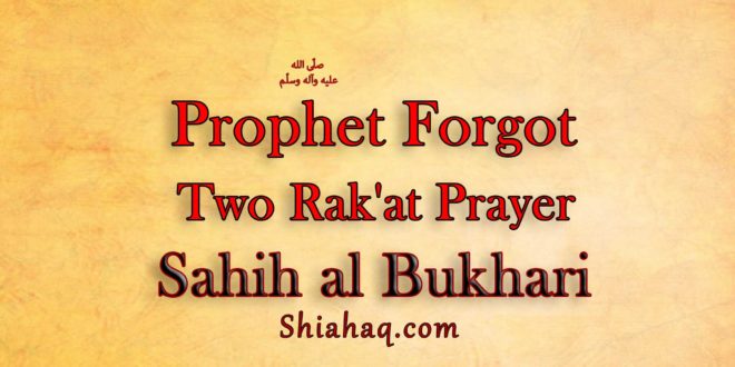 Prophet forgot Two Rak'at Prayer – Sahih al Bukhari