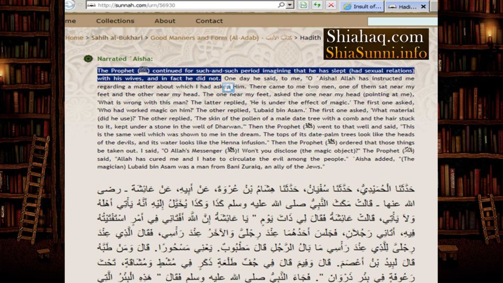 Prophet Pbuh imagined Sleeping with his Wives – Sahih Al Bukhari