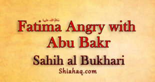 Lady Fatima as angry with Haz abu bakr - Sahih al Bukhari
