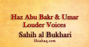 Haz Abu Bakr and Umar voices grew louder in front of Prophet pbuh - Sahih al Bukhari