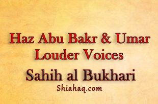 Haz Abu Bakr and Umar voices grew louder in front of Prophet pbuh - Sahih al Bukhari