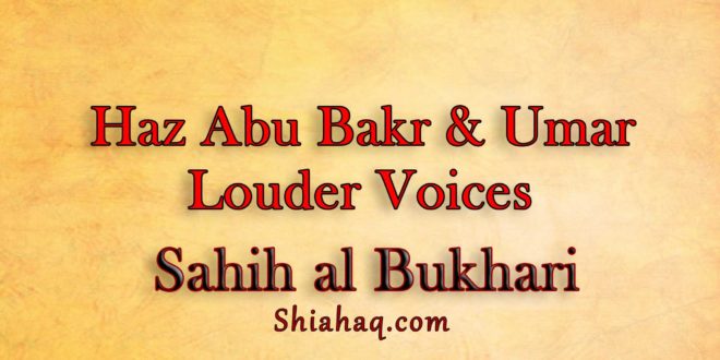 Haz Abu Bakr and Umar voices grew louder in front of Prophet pbuh - Sahih al Bukhari