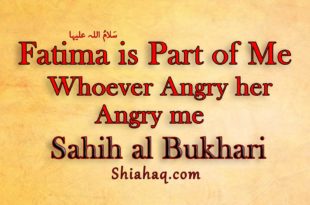 Hadith - Fatima as is Part of me Whoever make her angry will angry me - Sahih al Bukhari