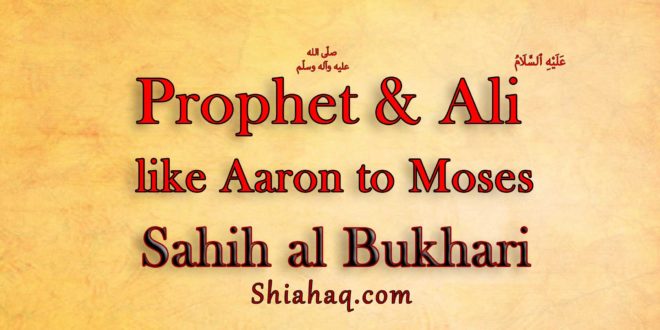 Hadith - Ali and me Like Aaron to Moses - Sahih al Bukhari