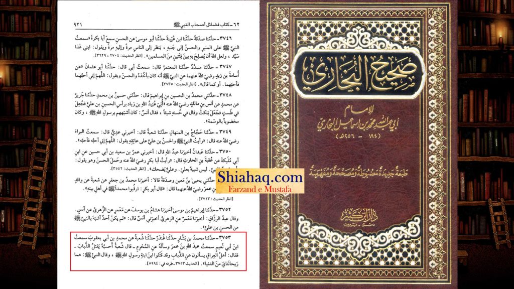 شہادت امام حسین ع با زبانی رسول خدا ص - اہلسنت کتب سے سکین پیجز
