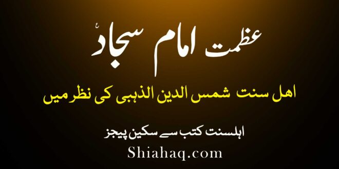 عظمت امام سجاد ع اھل سنت شمس الدین الذہبی کی نظر میں – اہلسنت کتب سے سکین پیجز