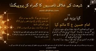 ناصبی پروپیگنڈا - کیا یزید نے امام حسین ع کا ماتم کیا - رد شبہات و ناصبیت