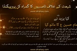 ناصبی پروپیگنڈا - کیا یزید نے امام حسین ع کا ماتم کیا - رد شبہات و ناصبیت